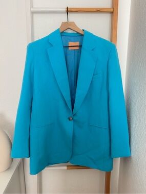 The Andamane Guia Oversized Single Breasted Blazer Blue Size 42